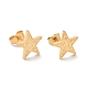 Ion Plating(IP) 304 Stainless Steel Star with Heart Stud Earrings for Women(STAS-I693-05G)-1