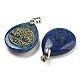 Dyed Natural Lapis Lazuli Teardrop Pendants(G-Q175-01D)-2