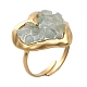 Heart Natural Green Aventurine Finger Rings(STAS-Z112-10G-02)-4