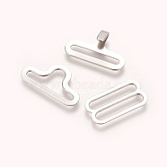 Iron Clasps, Platinum, 14x23x4mm, Hole: 2.5x19mm(X-IFIN-WH00027-01S)