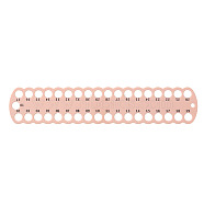 Plastic Cross Stitch Thread Holder, Embroidery Floss Organizer, Winding Plate, Sewing Accessories Board with 37 Holes, Dark Salmon, 60x300mm(SENE-PW0001-007A)