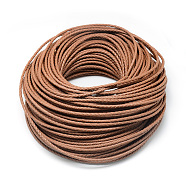 Leather Braided Cord, Peru, 4mm, about 54.68 yards(50m)/bundle(WL-Q005-4mm-9)