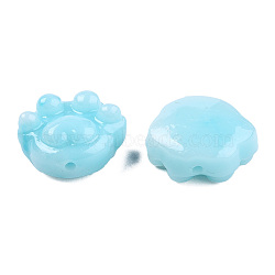 Synthetic Coral Beads, Dyed, Imitation Jade, Claw, Light Sky Blue, 12.5x15.5x8mm, Hole: 1.2mm(CORA-N006-04-A04)