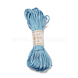 Polyester Embroidery Floss, Cross Stitch Threads, Light Sky Blue, 2mm, 10m/bundle(OCOR-C005-B26)
