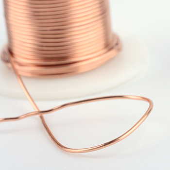 Bare Round Copper Wire, Raw Copper Wire, Copper Jewelry Craft Wire, 24 Gauge, 0.5mm, about 59.05 Feet(18m)/roll