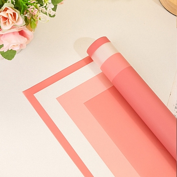 20 Sheets Waterproof Gift Wrapping Paper, Square, Folded Flower Bouquet Wrapping Paper Decoration, Light Coral, 580x580mm