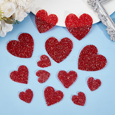 4 Styles Heart Hotfix Rhinestone Appliques(PATC-CP0001-02B)-4