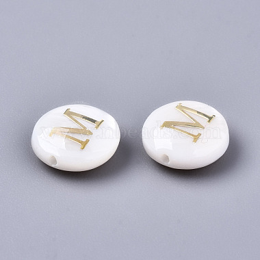 Seashell Color Flat Round Freshwater Shell Beads
