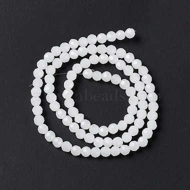 facettes(32 facettes) brins de perles rondes en verre imitation jade(X-EGLA-J042-4mm-30)-5