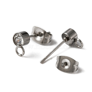 304 Stainless Steel Stud Earrings Findings(STAS-WH0029-44B-P)-3