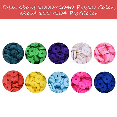 80g 10 colores cuentas de arcilla polimérica hechas a mano(CLAY-SZ0001-33B)-3