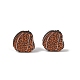 Wood Stud Steel Needle Earrings(EJEW-U016-02P-02)-2