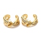 Rack Plating Brass Micro Pave Cubic Zirconia Criss Cross Cuff Earrings(EJEW-E290-08G)-1
