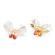 Брошь в виде бабочки из натуральных белых ракушек и жемчуга(JEWB-T004-01G)-1