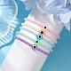 5Pcs 5 Colors Evil Eye Resin & Glass Seed Beaded Stretch Bracelet Sets(BJEW-JB10477)-4