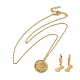 Crystal Rhinestone Heart Dangle Hoop Earring & Tree Pendant Nacklace(SJEW-P002-06G)-1