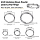 400pcs 5 Styles 304 Stainless Steel Split Rings(STAS-SC0005-95)-2