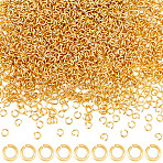 1500Pcs 304 Stainless Steel Open Jump Rings, Real 18K Gold Plated, 4x0.8mm(STAS-BBC0009-54)