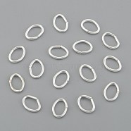 Jewelry Findings, Iron Jump Rings, Open Jump Rings, Oval, Silver, 7x5x0.9mm, about 4600pcs/500g(IFIN-S210-7x5mm-S)