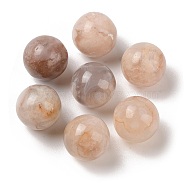 Natural Cherry Blossom Agate No Hole Sphere Beads, Round, 16mm(G-K353-04D-33)