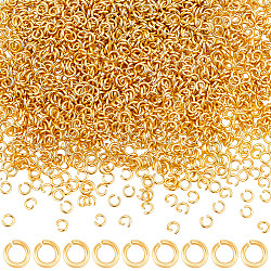 1500Pcs 304 Stainless Steel Open Jump Rings, Real 18K Gold Plated, 4x0.8mm(STAS-BBC0009-54)