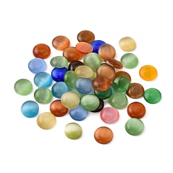 Cat Eye Cabochons, Half Round, Mixed Color, 8x3mm(X-CE-J002-8mm-M)
