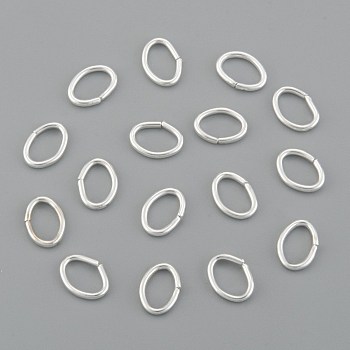 Jewelry Findings, Iron Jump Rings, Open Jump Rings, Oval, Silver, 7x5x0.9mm, about 4600pcs/500g