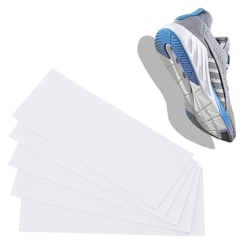 Transparent Shoe Repair Synthetic Rubber Heel Replacement, Anti-Slip Heel Pads, Rectangle, White, 330x130x1mm