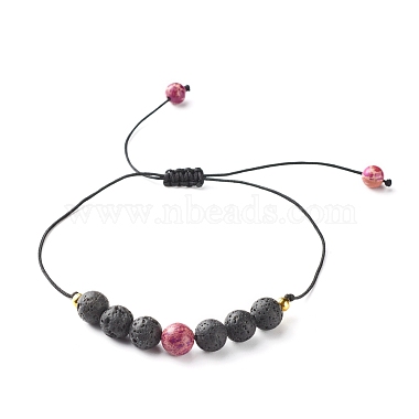 Natural Imperial Jasper(Dyed) Braided Bead Bracelets Set for Girl Women(BJEW-JB06866-04)-2
