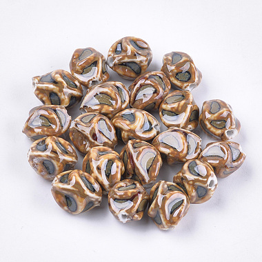 17mm Peru Twist Porcelain Beads