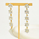 Real 18K Gold Plated Brass Micro Pave Cubic Zirconia Dangle Stud Earrings for Women(TR0164-3)-1