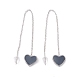 Long Chain with Enamel Heart Dangle Stud Earrings(EJEW-A067-01P-A)-1
