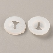 Plastic Doll Eye Nose Round Gaskets, Animal Doll Safety Eye Nose Washers for DIY Craft Doll Making, Floral White, 13x3.5mm, Hole: 2mm(KY-WH0048-04C)
