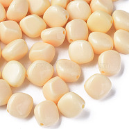 Opaque Acrylic Beads, Nuggets, PeachPuff, 15.5x14x11mm, Hole: 1.8mm, about 380pcs/500g(MACR-S373-137-A15)