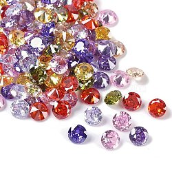 Cubic Zirconia Cabochons, Grade A, Faceted, Diamond, Mixed Color, 5x3mm(ZIRC-M002-5mm)