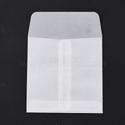 Rectangle Translucent Parchment Paper Bags, for Gift Bags and Shopping Bags, Clear, 12cm, Bag: 9x9x0.02cm(CARB-A005-01E)