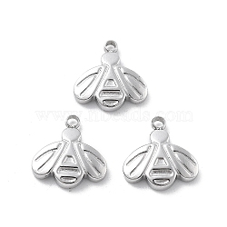 304 Stainless Steel Charms, Bee Charm, Anti-Tarnish, Stainless Steel Color, 10x9.5x2mm, Hole: 1.2mm(STAS-Z121-15P)