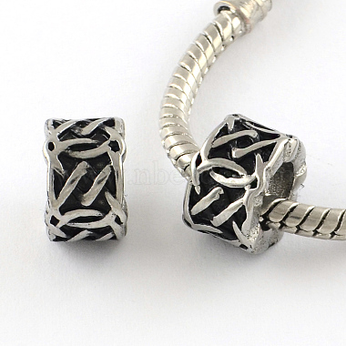 Stainless Steel Color Black Column Stainless Steel Beads