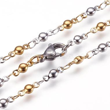 304 Stainless Steel Chain Necklaces(STAS-P164-12GP)-2