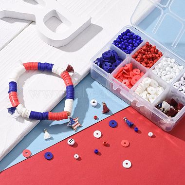 4 juillet kits de fabrication de bijoux pour la fête de l'indépendance américaine(DIY-LS0001-05)-4