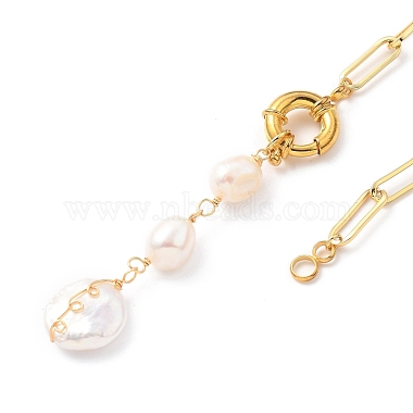 Natural Baroque Pearl Pendant Necklaces(NJEW-JN03086)-5