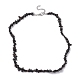 Natural Obsidian Chip Beaded Necklace(NJEW-JN04615-12)-2