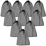 Rectangle Mesh Polyester Gift Bags, Jewelry Drawstring Bags, for Wedding Party Candy Mesh Packaging Bags, Black, 46x36x0.35cm(ABAG-WH20001-23A)
