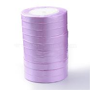 Single Face Satin Ribbon, Polyester Ribbon, Breast Cancer Pink Awareness Ribbon Making Materials, Valentines Day Gifts, Boxes Packages, Medium Orchid, 1/2 inch(12mm), about 25yards/roll(22.86m/roll), 250yards/group(228.6m/group), 10rolls/group(RC12mmY-0113)