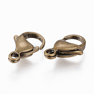 304 Stainless Steel Lobster Claw Clasps, Antique Bronze, 10x7x3.5mm, Hole: 1.2mm(STAS-E145-05C-AG)