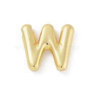 Rack Plating Brass Pendants, Long-Lasting Plated, Lead Free & Cadmium Free,  Real 18K Gold Plated, Letter W, 17x18.5x4mm, Hole: 1.8mm(KK-A224-01W-G)