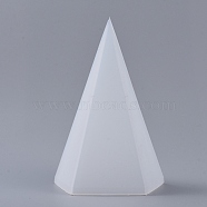 DIY Pentagonal Cone Aromatherapy Candle Silicone Molds, for Making Candles , White, 82x85x124mm, Inner Diameter: 80x73mm(X-DIY-F048-03)