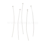 Brass Ball Head Pins, Lead Free & Cadmium Free, 925 Sterling Silver Plated, 45x0.6mm, Head: 1.5mm(KK-H502-03H-S)