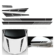 Waterproof PVC Car Decals Stickers, Stripe Pattern, for Cars Motorbikes Luggages Skateboard Decor, Black, 2200x115mm(DIY-WH0281-03)