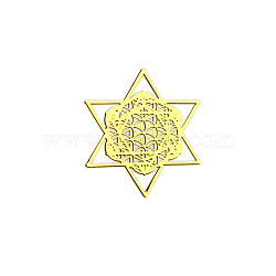Brass Self Adhesive Decorative Stickers, Golden Plated Metal Decals, for DIY Epoxy Resin Crafts, Star, 30mm(WG60667-10)
